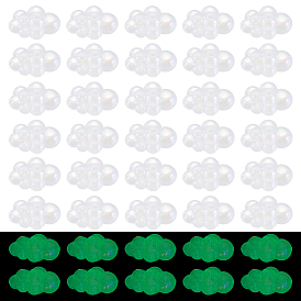 70шт. светящиеся прозрачные акриловые бусины, облако, светится в темноте