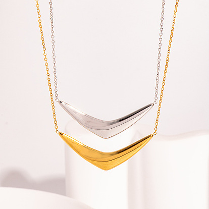 Элегантные V-образные 304 подвески из нержавеющей стали для женщин, простой и универсальный