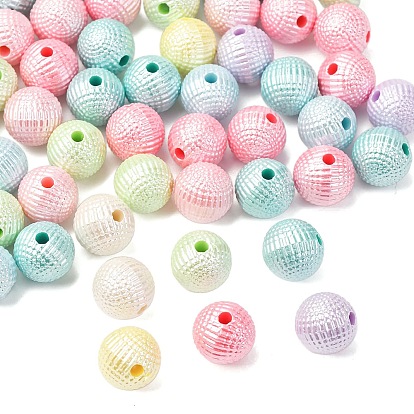 Непрозрачные бусины из абс-пластика, Берри бисера, имитации жемчуга, круглые