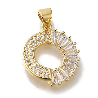 Кольцо стойки покрытие латунь микро паве подвеска из прозрачного кубического циркония, долговечный, без свинца и без кадмия