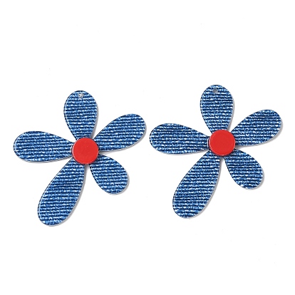 Большие акриловые подвески джинсового цвета, 