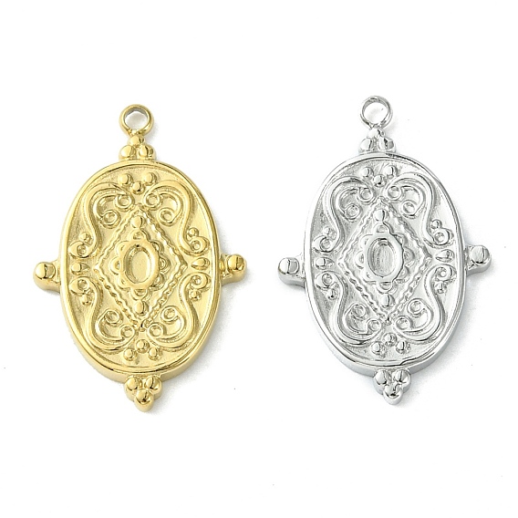 304 Настройки кабошон из нержавеющей стали кулон, овальные