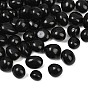 Perles noires obsidienne naturelles, pierre tombée, nuggets, pas de trous / non percés, Pierres précieuses pour remplir les vases/non percées, gemmes de remplissage de vase
