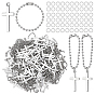 60Pcs Alloy Pendant, Cross Charms, 60Pcs Iron Ball Chains for Price Tag Chains