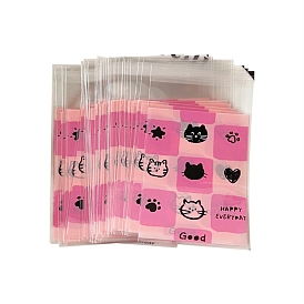 Cute Cartoon Self-adhesive Bag for Baking Sweets Packing Bags, Rectangle