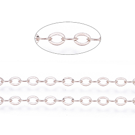 Cadenas portacables ovaladas planas de latón, sin soldar, con carrete, sin plomo y cadmio