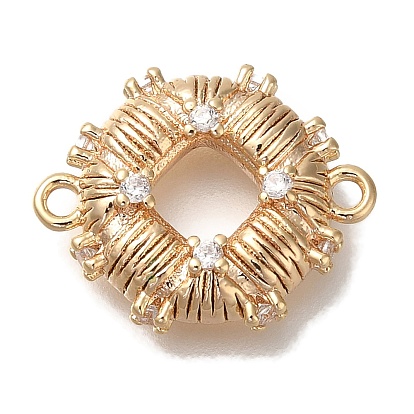 Латунь микро проложить ссылки люстры компонентов кубического циркония, без кадмия, без никеля и без свинца, круглые