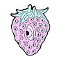 Розовая эмалированная булавка на Хэллоуин, брошь из черного сплава для электрофореза для рюкзака, одежды, Улитка/череп/надгробная плита/крыло/гриб/клубника/пицца узор