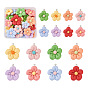 32 шт 8 цвета 2 размеры подвески из смолы, с железной платиной петлей, цветок