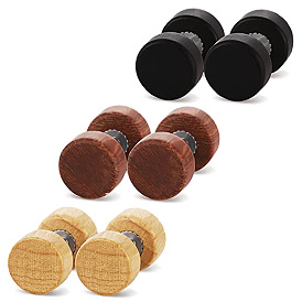 Деревянные ушные туннели, плоско-круглые