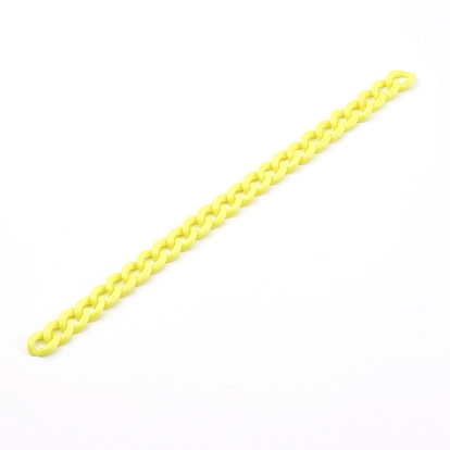Opaque Acrylic Twisted Chain, Curb Chain, Quick Link Chains, Unwelded
