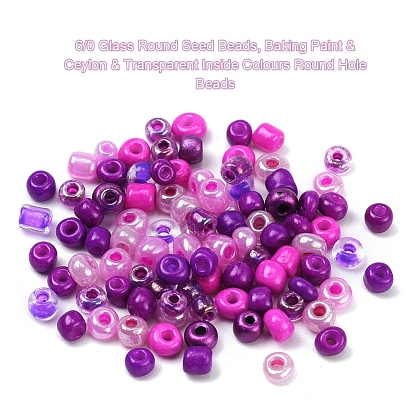 Wholesale DIY Craft Beads 6/0 Ceylon Round Glass Seed Beads 