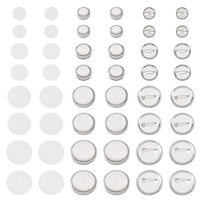100наборы 4 стили набор для изготовления плоских круглых брошей и булавок для сублимационной печати своими руками, в том числе базовые настройки железной броши, пластиковая хлопья
