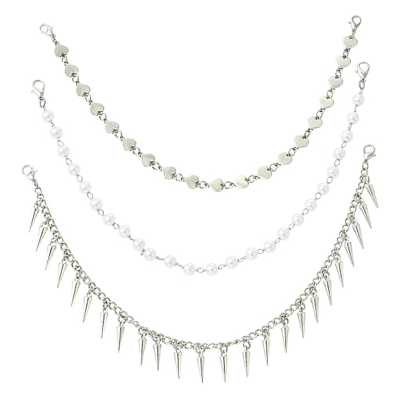 3шт. железная цепь для бейсболки, Сплав с застежками когтя омара