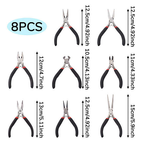 Наборы плоскогубцев из углеродистой стали, полирование, 10.5~15 см