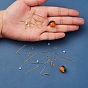 Persimmon Bumpy Earrings Bangle Necklace Making Kits, Including Lampwork & ABS Plastic Beads, Alloy Cubic Zirconia Charms, Iron Expandable Bangle & Cable Chain Necklace & Earrings Findings