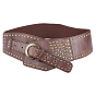 Ремни из искусственной кожи с цепочками из сплава и заклепок, античная бронза