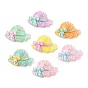 Translucent Resin Cabochons, AB Color Plated, Hat