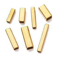 304 Stainless Steel Tube Beads, Cuboid, Ion Plating(IP)