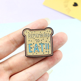 Cute Cartoon Heart Toast Pin - Fashionable and Versatile Badge Jewelry