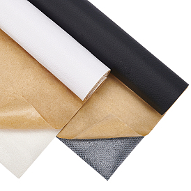 BENECREAT 2 Sheets 2 Colors Self-adhesive PVC Leather, Sofa Patches, Car Seat, Bed Leather Repair Subsidies