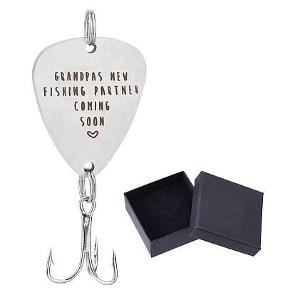 Рыболовный крючок из нержавеющей стали, сердце, с пластиковой фурнитурой