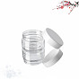 Transparent Plastic Empty Portable Facial Cream Jar, Refillable Cosmetic Containers, with Screw Lid, Column