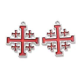 Подвески из эмали и сплава, амулеты с иерусалимским крестом