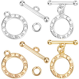 10шт. 2 стили латунные застежки-тоглы, без кадмия, без никеля и без свинца, кольцо