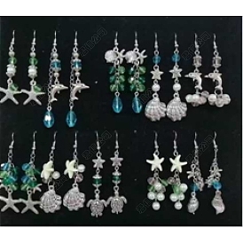 DIY Ocean Themed Alloy Charms Dangle Earring Jewelry Kits