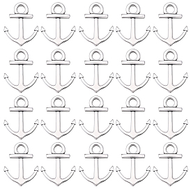 100Pcs Tibetan Style Alloy Pendants, Anchor Charms