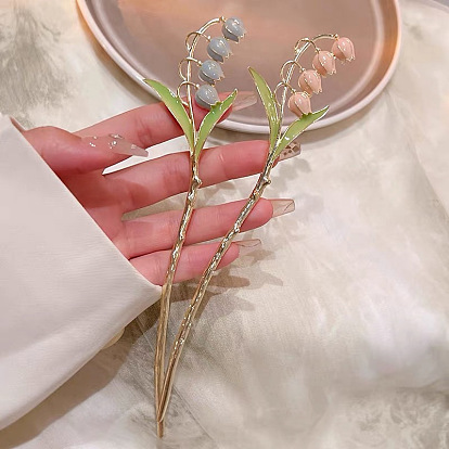 Elegant Orchid Hairpin for Modern Hanfu Accessories