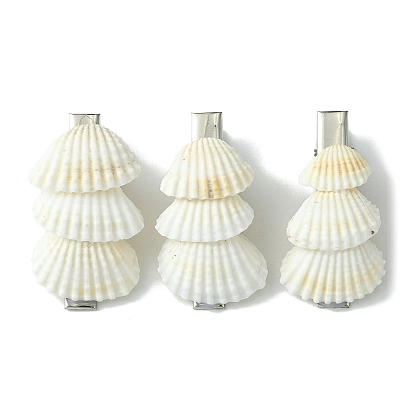 Sea Shell with Iron Alligator Hair Clips, Hair Accessories for Women