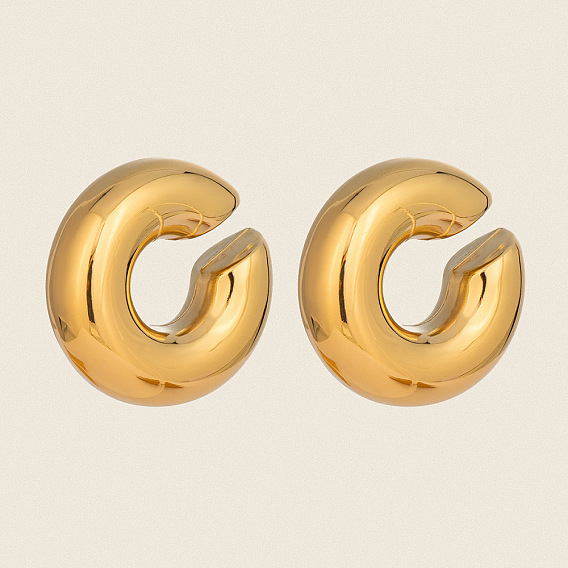 304 серьги-каффы из нержавеющей стали в форме буквы С