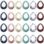 24Pcs 6 Colors Acrylic Big Pendants, Imitation Gemstone Style, Teardrop