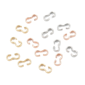 Brass Quick Link Connectors, Chain Findings, Number 3 Shaped Clasps, Long-Lasting Plated