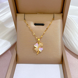 Delicate Necklace with Micro Inlaid Diamond for Women - Elegant and Charming
