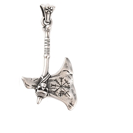 316 Surgical Stainless Steel Big Pendants, Axe Charms