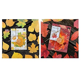 50шт. бумажные наклейки с изображением кленового листа, самоклеящиеся наклейки, для чемодана, скейтборде, холодильник, шлем