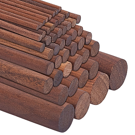 Waxed Round Wooden Sticks, Dowel Rods, for Children Toy, Building Model Material, Macrame Craft Supplies