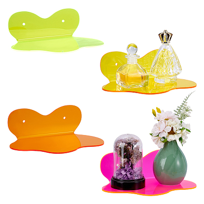 Прозрачная акриловая настенная полка для хранения, с винтом и заглушкой