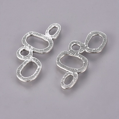 Tibetan Style Bubbles Pendants, Lead Free and Cadmium Free, 35x15x1.5mm, about 550pcs/1000g