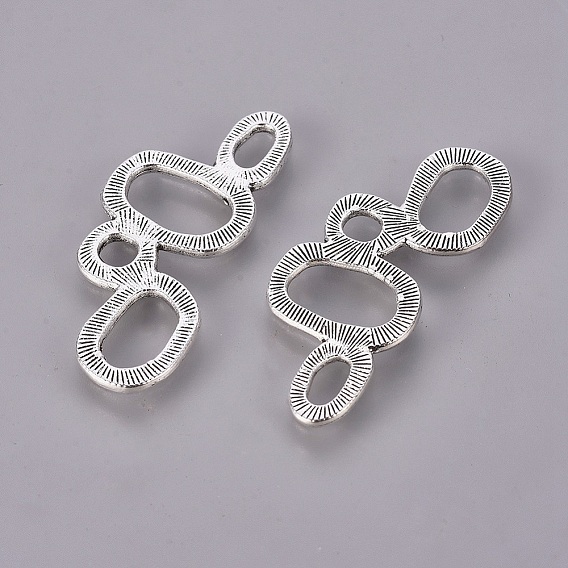 Tibetan Style Bubbles Pendants, Lead Free and Cadmium Free, 35x15x1.5mm, about 550pcs/1000g