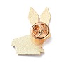 Broche émail origami lapin, Broche en alliage d'émail pour vêtements de sac à dos, or