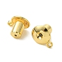 SHEGRACE Brass Tube Bails, with Rubber Plug, Cadmium Free & Nickel Free & Lead Free, Long-Lasting Plated