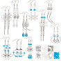 Snowflake Alloy & Glass Dangle Earring Making Kits
