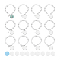 DIY Blank Dome Alloy Charm Bracelet with Imitation Pearl Chains Making Kit