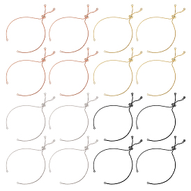 16 шт 4 цвета покрытия стойки изготовление браслетов-цепочек из латуни, со стразами, долговечный, изготовление браслетов-слайдеров, без кадмия и без свинца