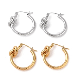 304 Stainless Steel Earrings, for Women, Knot