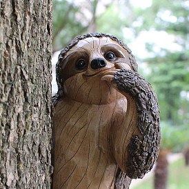 Resin Sloth Tree Hugger Sculptures, for Garden Yard Outdoor Decoration